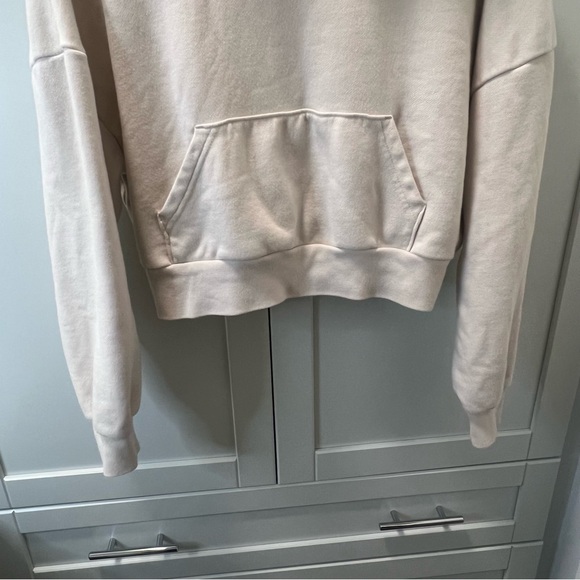 OAK + FORT Cream Crop Hoodie Hooded Sweatshirt Size XS | Super soft, Relaxed Fit - Picture 10 of 11